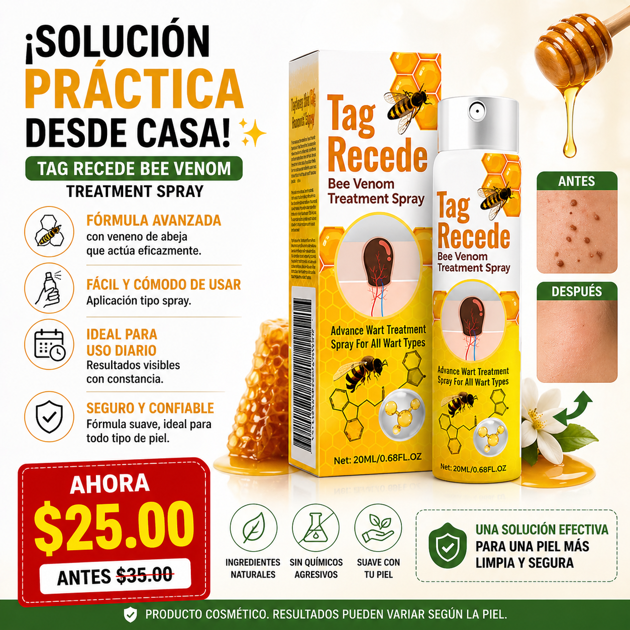 Tag Recede - Spray Elimina Verrugas