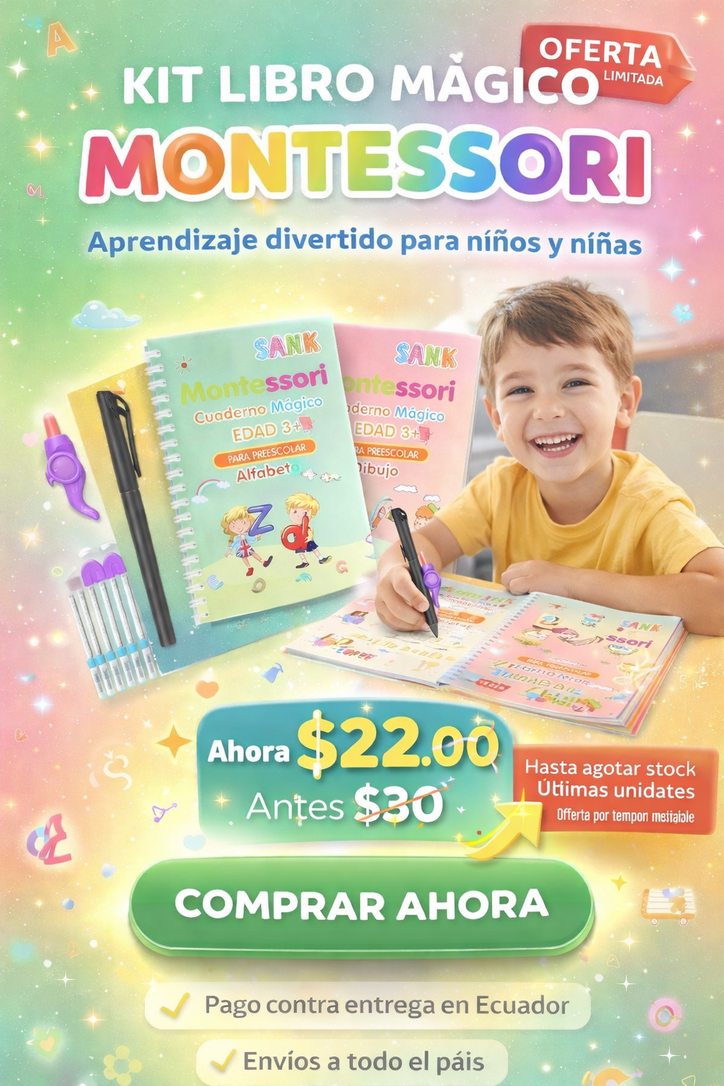 Pack x4 Cuadernos Mágico Montessori™