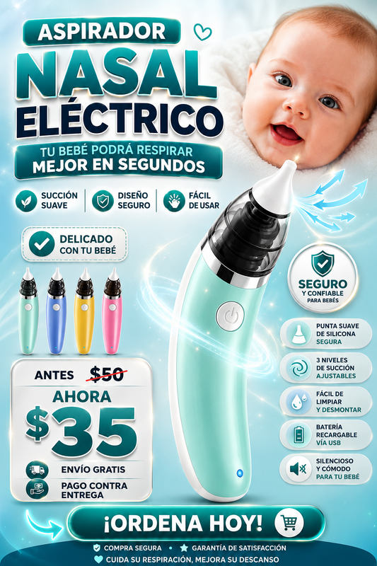 ASPIRADOR NASAL ELÉCTRICO PARA BEBÉS
